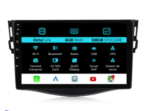 Navigation til Toyota Rav 4, (2006-2013), 9 tommer, 6GB RAM, 128GB lager, Carplay