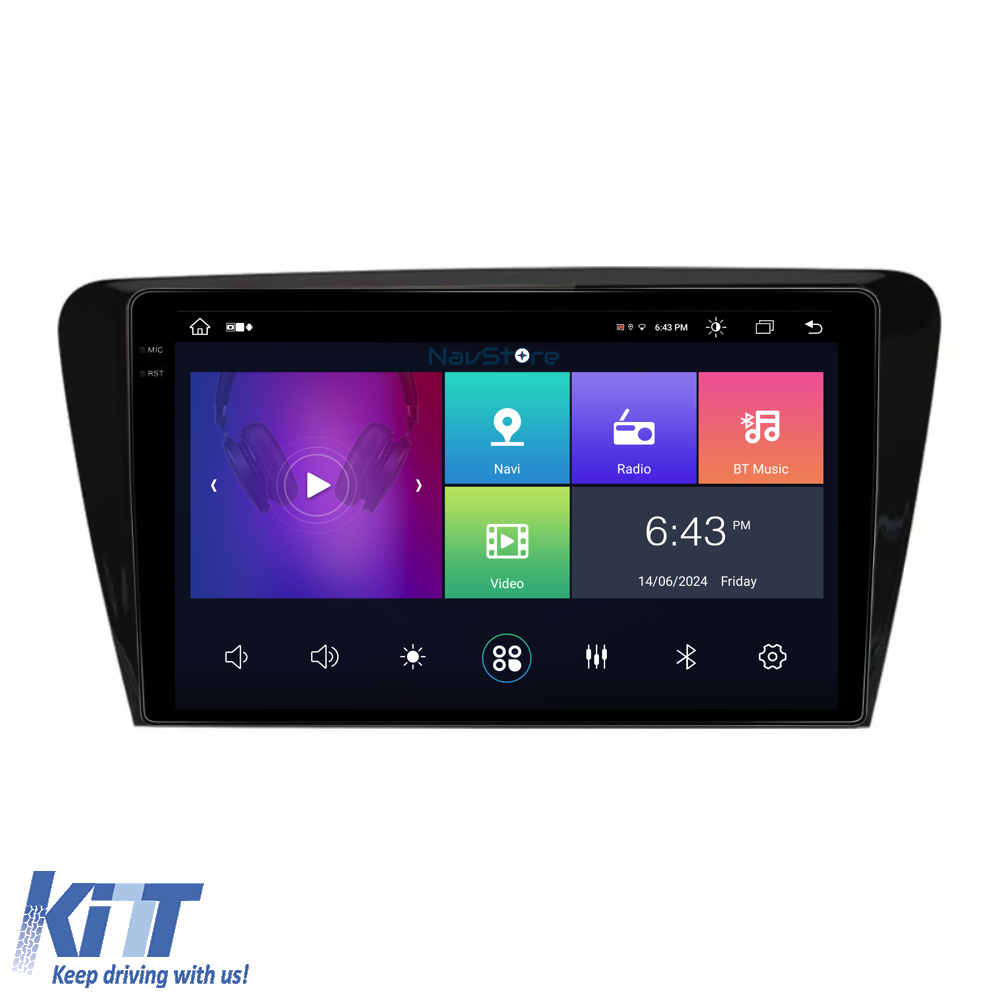 Navigation til Skoda, Octavia 3 (2013-2018), 2K skærm, 8Gb RAM, 256Gb lager, Bluetooth, WiFi, Waze, Carplay - Billede 3