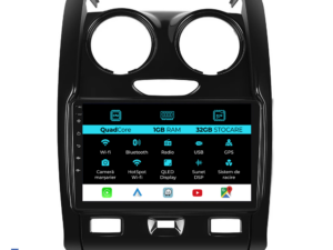 Navigation til Dacia Duster, 2010-2020, 9 tommer, 1 GB RAM, 32 GB lager, Carplay