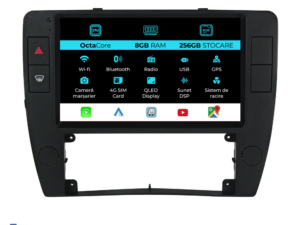 Navigation til Volkswagen Passat B5 (2000-2005), 9 tommer, 8GB RAM, 256GB lager, Carplay