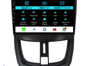 Navigation til Peugeot 207, (2006-2015), 9 tommer, 2 GB RAM, 64 GB lager, Carplay