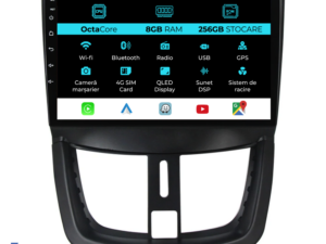 Navigation til Peugeot 207 (2006-2015), 9 tommer, 8Gb RAM, 256Gb lager, Carplay