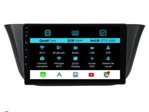 Navigation til Iveco Daily, (2014-2021), 9 tommer, 2 Gb RAM, 32 Gb lager, Carplay.