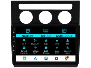 Navigation til Volkswagen Touran, (2003-2010), 10 tommer, 1Gb RAM, 32Gb lager, Carplay