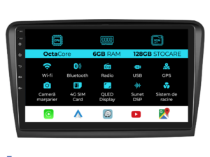 Navigation til Skoda Superb 2, (2008-2015), 10 Tommer, 6Gb RAM, 128Gb Lager, Carplay