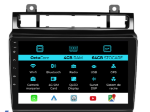 Navigation til Volkswagen Touareg, (2010-2018), 9 tommer, 4Gb RAM, 64Gb lager, Carplay