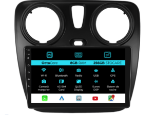 Navigation til Dacia, Dokker Lodgy (2012-2020), 9 tommer, 8GB RAM, 256GB lager, Carplay