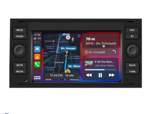 Navigation til Ford, 7 tommer, 2GB RAM, 64GB lager, Carplay, Sort