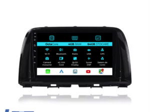 Navigation til Mazda CX-5 (2012-2015), 9 tommer, 4 GB RAM, 64 GB lager, CarPlay