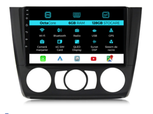 Navigation til BMW Serie 1 E82 E88 E81 E87 (2004-2011), 9 tommer, 6Gb RAM, 128Gb lager, CarPlay