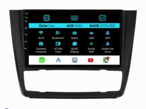 Navigation til BMW Serie 1 E82 E88 E81 E87 (2004-2011), 9 tommer, 4 GB RAM, 64 GB lager, CarPlay
