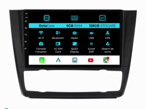 Navigation til BMW Serie 1 E82 E88 E81 E87 (2004-2011), 9 tommer, 6 GB RAM, 128 GB lager, CarPlay