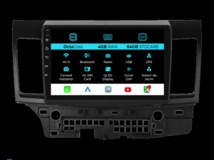 Navigation til Mitsubishi Lancer, (2007-2013), 9 tommer, 4 GB RAM, 64 GB lager, Carplay
