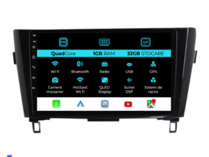Navigation til Nissan Qashqai J11, X Trail T32 (2013-2018), 10 Tommer, 1Gb RAM, 32Gb Lager, Carplay