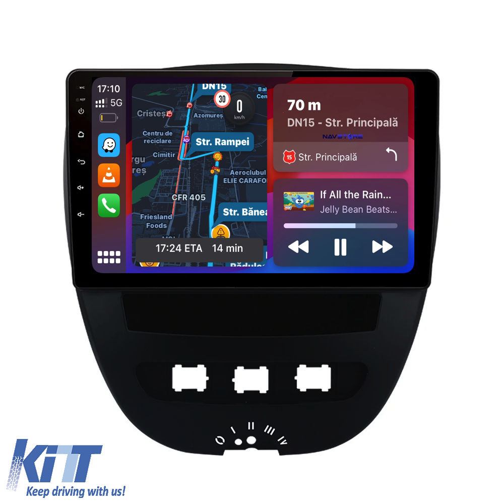 Navigation til Peugeot 107, Citroën C1, Toyota Aygo (2005 - 2015), 10 tommer, 6Gb RAM, 128Gb lager, Carplay - Billede 2