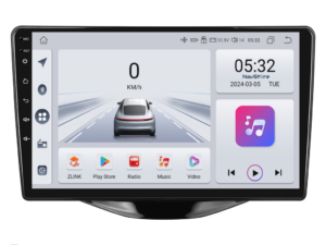 Navigation dedikeret til Peugeot 107, Citroen C1, Toyota Aygo (2014 - 2022), 9 tommer, 4Gb RAM, 64Gb lager, Bluetooth, WiFi, Carplay.