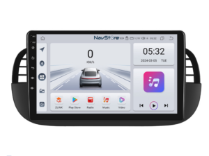 Navigation til Android Dedikeret Fiat 500 (2007 - 2015), 9 Tommer, 4Gb Ram, 64Gb Lager, Bluetooth, WiFi, Carplay
