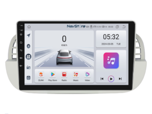 Navigation til Fiat 500, 2007 - 2015, 9 tommer, 4Gb RAM, 64Gb lager, Bluetooth, WiFi, Carplay