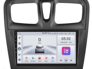 Navigation til Android Dacia Logan Sandero (2012-2020), 9 tommer, 4GB RAM, 64GB lager, Bluetooth, Carplay