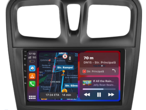 Navigation til Android Dacia Logan Sandero (2012-2020), 9 tommer, 4GB RAM, 64GB lager, Bluetooth, Carplay