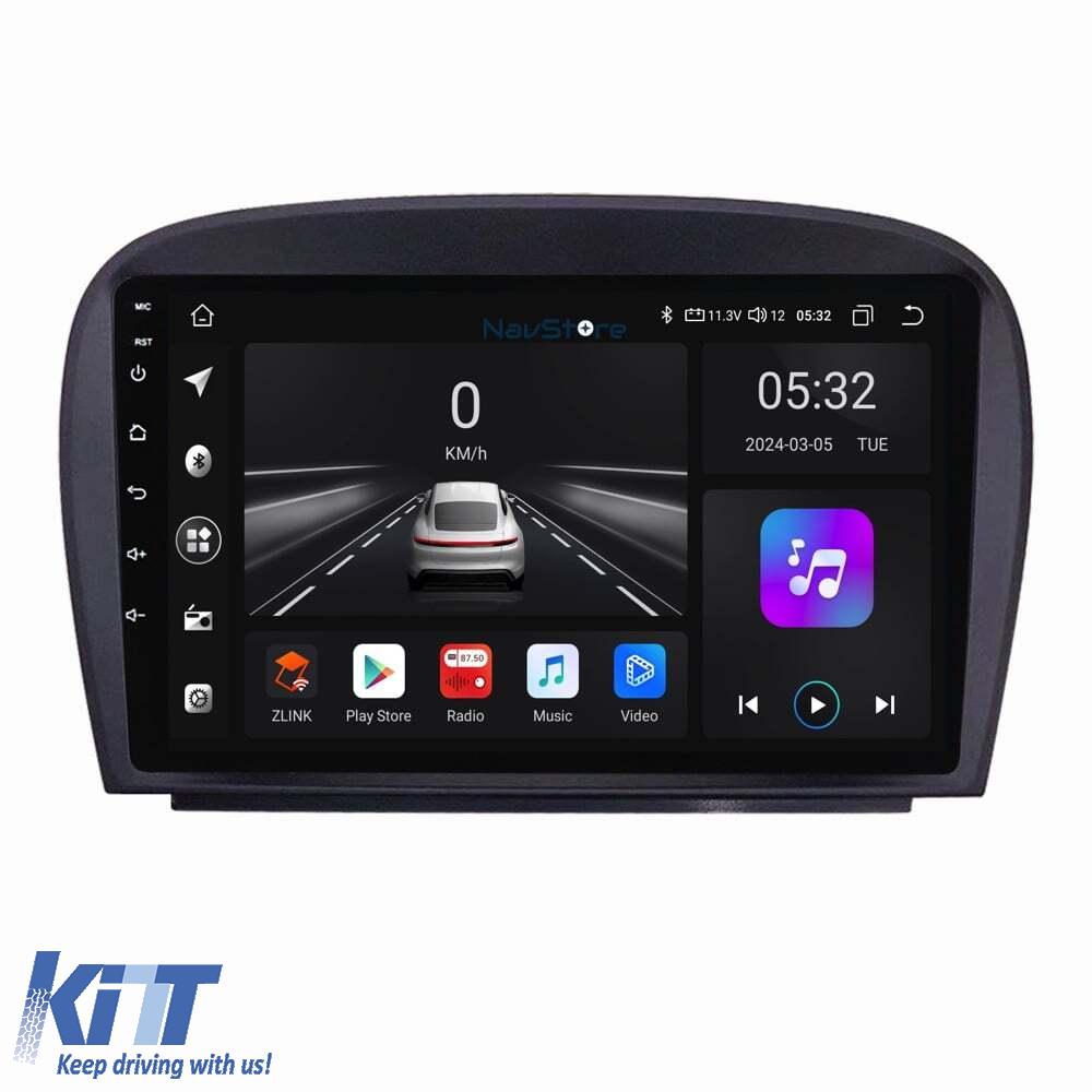 Navigation til Android Dedikeret Mercedes SL R230 (2001-2011), 9 Tommer, 4Gb RAM, 64Gb Lager, Bluetooth, WiFi, Carplay - Billede 2