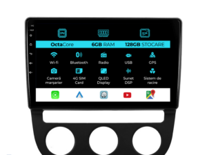 Navigation til Volkswagen Golf5 Jetta (2004-2009), 10 tommer, 6Gb RAM, 128Gb lager, Carplay