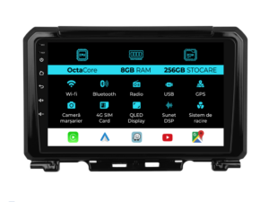 Navigation til Suzuki Jimny, 2018-2023, 9 Tommer, 8GB RAM, 256GB Lager, Carplay