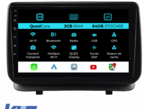 Navigation til Android, Renault Clio 3 (2005-2014), 9 tommer, 2 GB RAM, 64 GB lager, Carplay