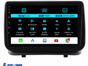 Navigation til Renault Clio 3, (2005-2014), 9 tommer, 4GB RAM, 64GB lager, Carplay