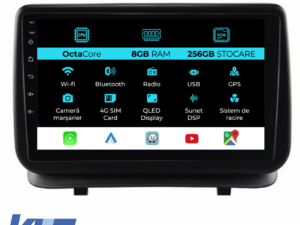 Navigation til Renault Clio 3, (2005-2014), 9 tommer, 8Gb RAM, 256Gb lager, Carplay