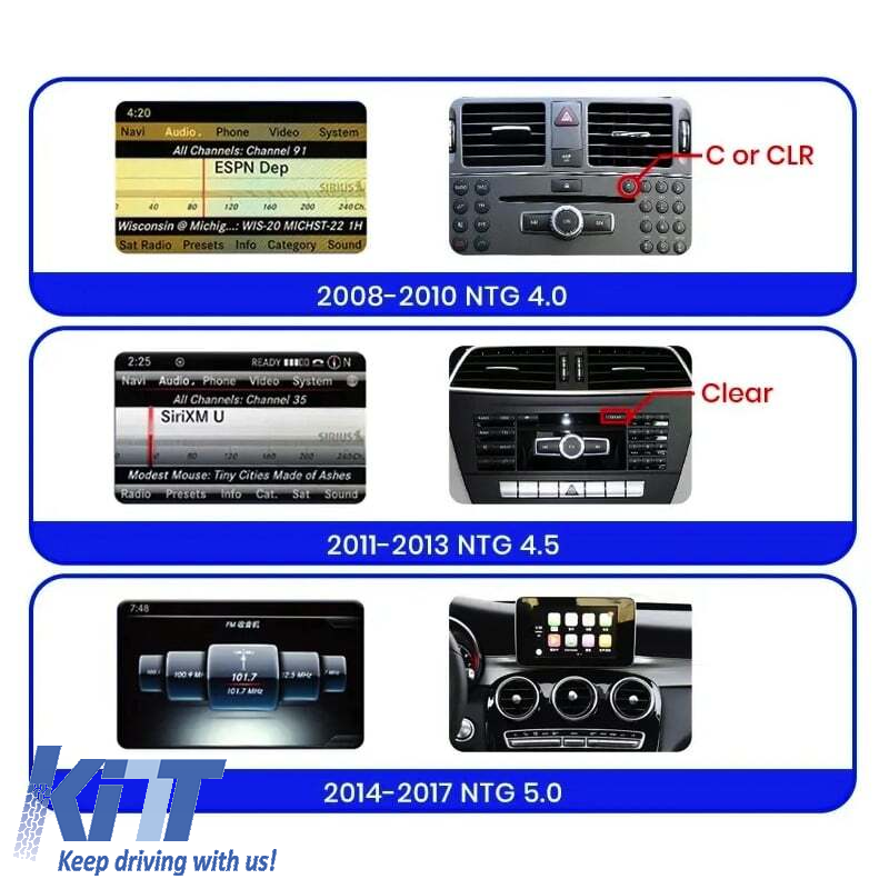 Navigation til Mercedes Benz C-Class W204 S204 C204 (2008-2014), 12,3 tommer, 8GB RAM, 256GB lager, Carplay - Billede 3