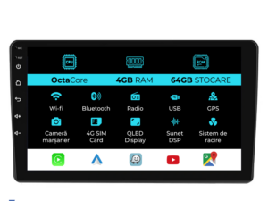 Navigation til Peugeot 308 (2013 - 2017), 9 tommer, 4 GB RAM, 64 GB lager, Carplay