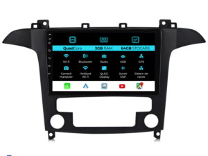 Navigation til Ford S-Max, (2006 - 2015), 9 tommer, 2 Gb RAM, 64 Gb lager, Carplay.