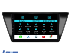 Navigation til Android Dedikeret Volkswagen Touran (2014 - 2020), 10 Tommer, 4Gb RAM, 64Gb Lager, Carplay
