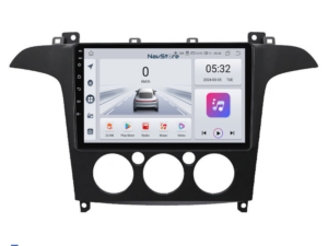 Navigation til Ford S-Max, 2006 - 2015, 9 tommer, 4Gb RAM, 64Gb lager, Bluetooth, WiFi, Carplay, manuel klimakontrol