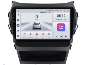 Navigation til Hyundai IX45 SantaFe (2013 - 2017), 9 tommer, 4GB RAM, 64GB lager, Bluetooth, WiFi, Carplay