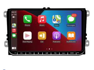 Navigation til Volkswagen, 9 tommer, 4Gb RAM, 64Gb lager, Apple Carplay Android Auto