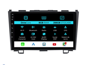 Navigation til Honda CR-V, (2006 - 2012), 9 Tommer, 8Gb RAM, 256Gb Lager, Carplay