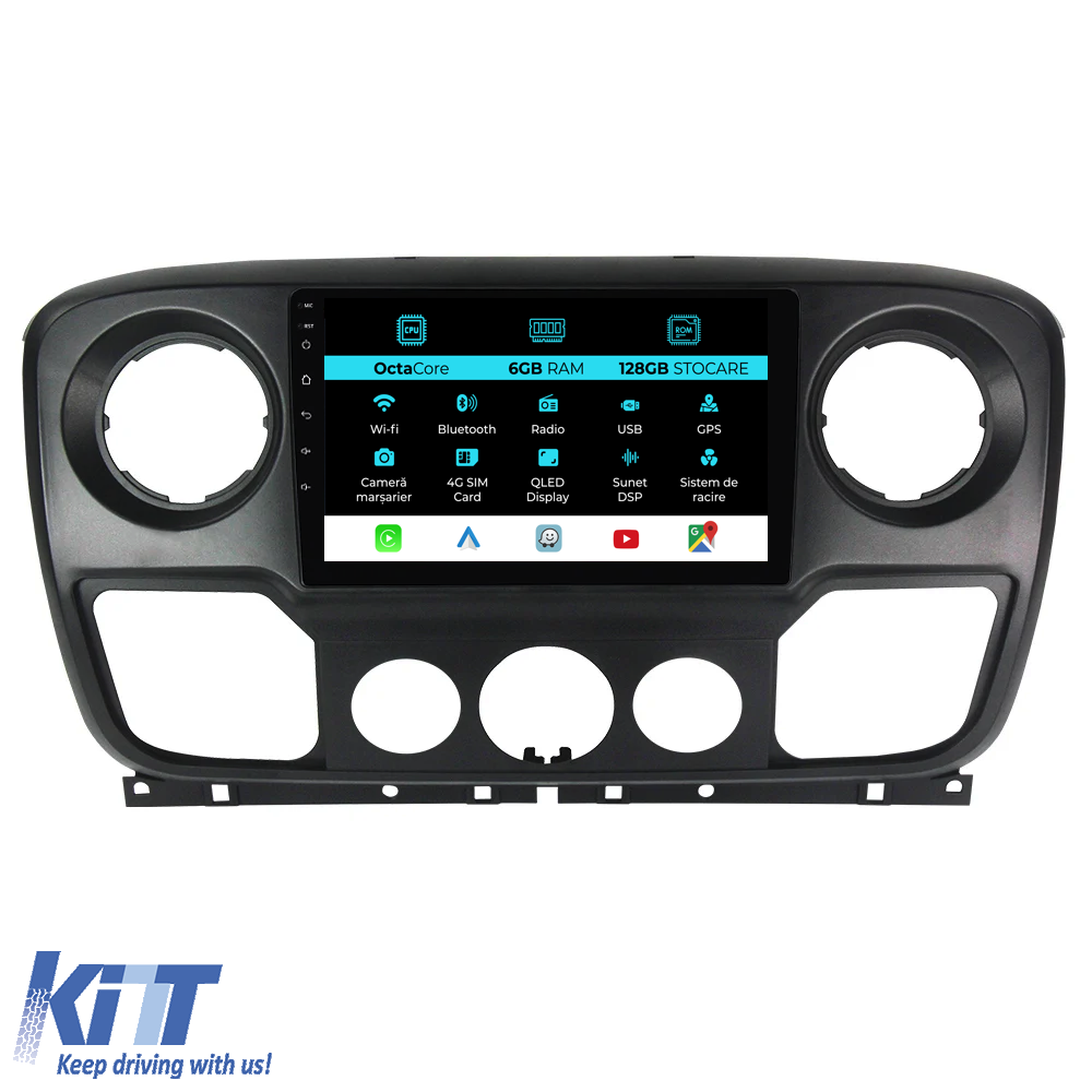 Navigation til Opel Movano, Renault Master, Nissan NV400 (2010-2020), 10 Tommer, 6Gb RAM, 128Gb Lager, Carplay
