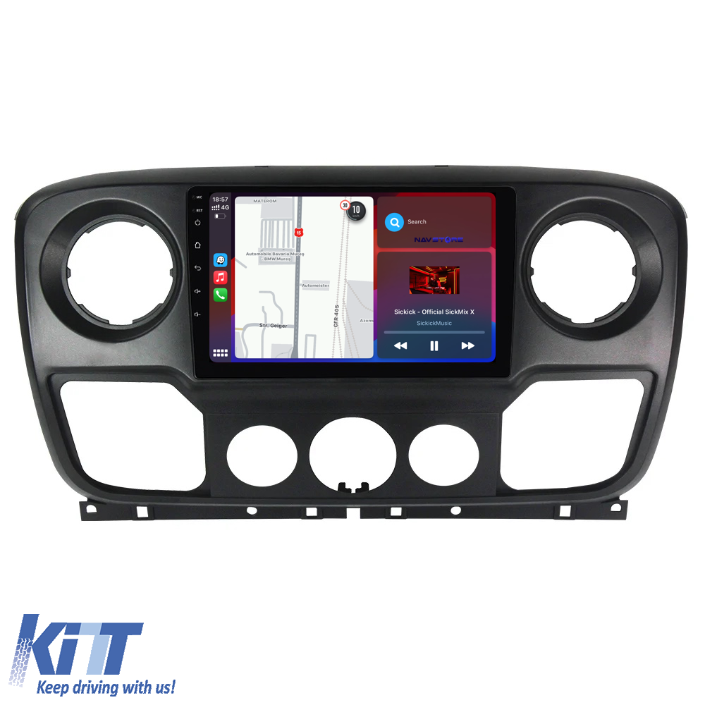 Navigation til Opel Movano, Renault Master, Nissan NV400 (2010-2020), 10 tommer, 8GB RAM, 256GB lager, Carplay - Billede 3