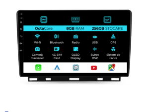 Navigation til Renault Clio 5, 2019 - 2024, 9 Tommer, 8Gb RAM, 256Gb Lager, Carplay