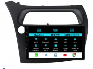 Navigation til Honda Civic Hatchback (2006 - 2011), 9 tommer, 2 GB RAM, 64 GB lager, Carplay