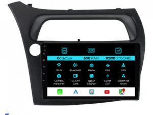 Navigation til Honda Civic Hatchback (2006 - 2011), 9 tommer, 6Gb RAM, 128Gb lager, Carplay