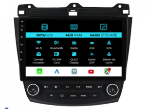 Navigation til Honda Accord VII (2003 - 2008), 10 tommer, 4Gb RAM, 64Gb lager, Carplay