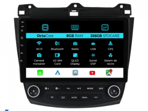 Navigation til Honda Accord VII (2003 - 2008), 10 Tommer, 8Gb RAM, 256Gb Lager, Carplay