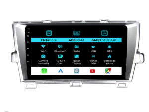 Navigation til Toyota Prius, W3 (2009 - 2015), 9 tommer, 4Gb RAM, 64Gb lager, Carplay