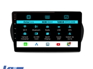 Navigation til Peugeot Bipper, 2008 - 2017, 10 Tommer, 6Gb RAM, 128Gb Lagerplads, Carplay