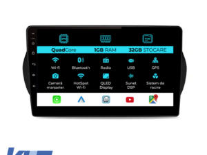 Navigation til Fiat Fiorino Qubo (2008 - 2017), 10 tommer, 1 GB RAM, 32 GB lager, Carplay
