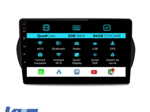 Navigation til Fiat Fiorino Qubo (2008 - 2017), 10 Tommer, 2Gb RAM, 64Gb Lagerplads, Carplay