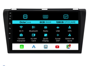 Navigation til Mazda 3, (2003-2009), 9 tommer, 6GB RAM, 128GB lager, Carplay